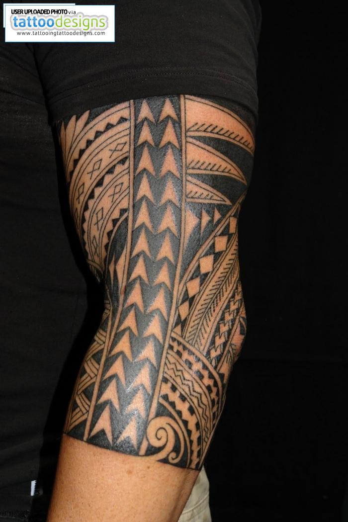 Maori Polynesian Half Sleeve Tattoo