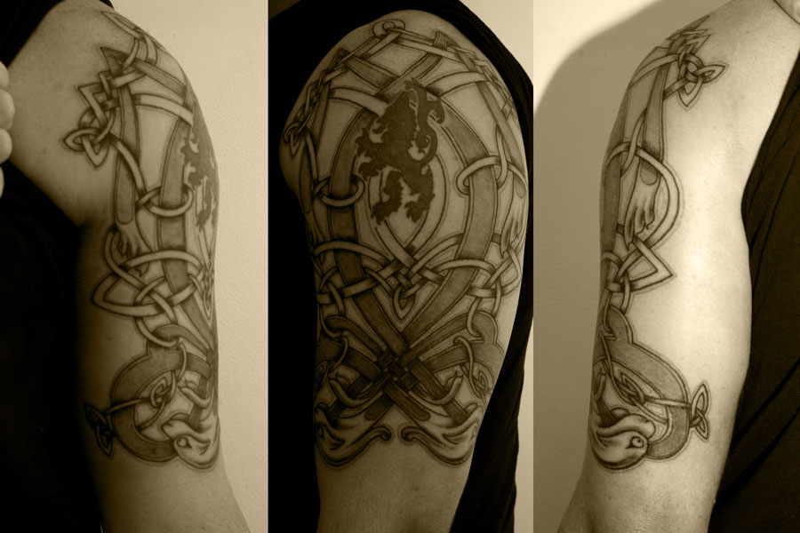 Black Half Sleeve Tattoo Designs