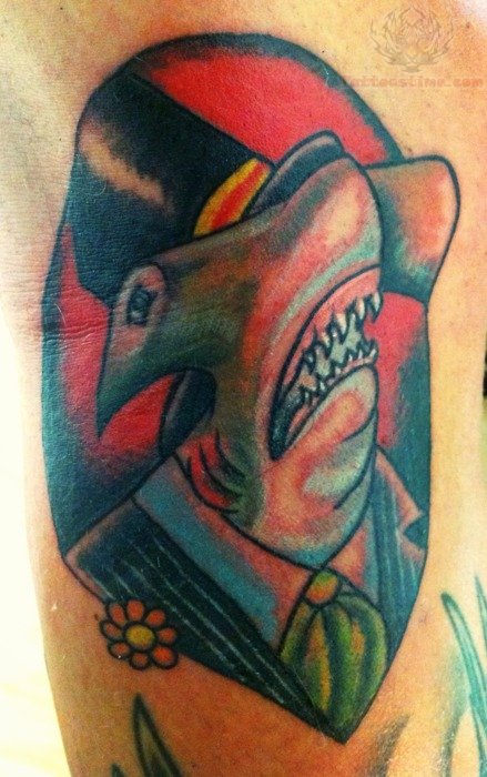 Nice Hammerhead Shark Tattoo Picture