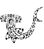 Maori Hammerhead Shark With Superb Tribal Tattoo Design