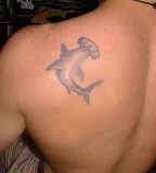 Hammerhead Shark Tattoo Ideas On Left Upper Back