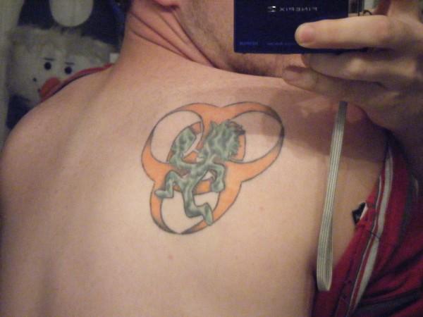 Clown Love Lol Hatchet Man On Right Shoulder Blade 2nd Tattoo