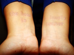 Quotes White Ink Tattoo