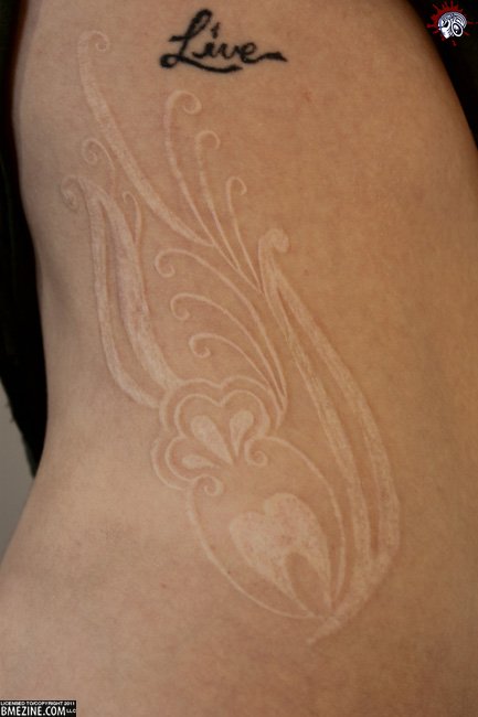 Fantastic Healed White Ink Tattoo