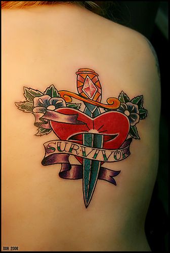 Remarkable Heart And Dagger Tattoo Wallpaper