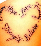 Heart Tattoos Picture And Love Words