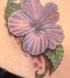 Girl Fashion Hibiscus Tattoo