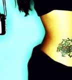 Stylish Hip Tattoo Design for Girls