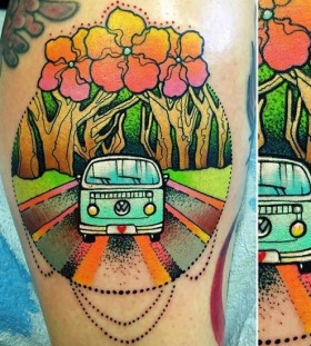 hippy van tattoo