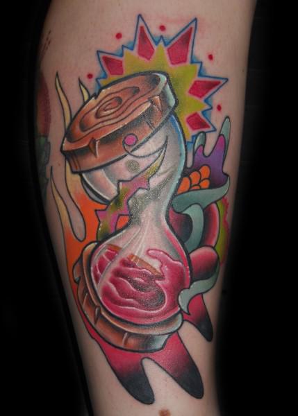 Awesome Hourglass Tattoo Design