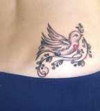 Simple Hummingbird Tattoo On Hip