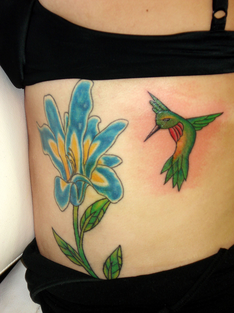 Sexy Hummingbird Tattoo Designs For Girl