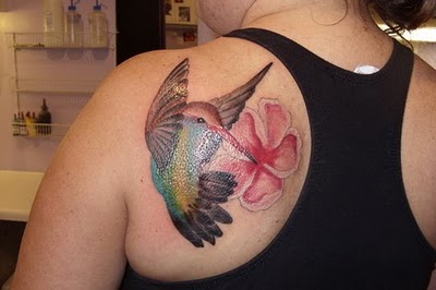 Wonderful Hummingbird Tattoo Art For Girl