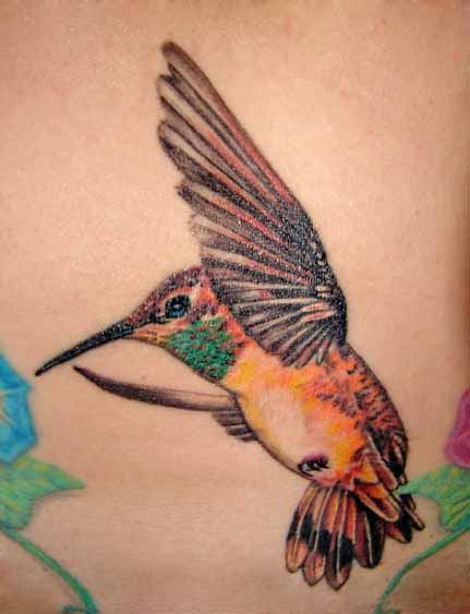 Remarkable Hummingbird Tattoo Design