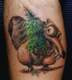 ice age squirrel tattoo