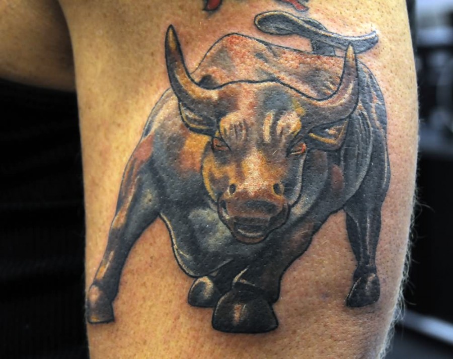 3D Bull Tattoo Picture