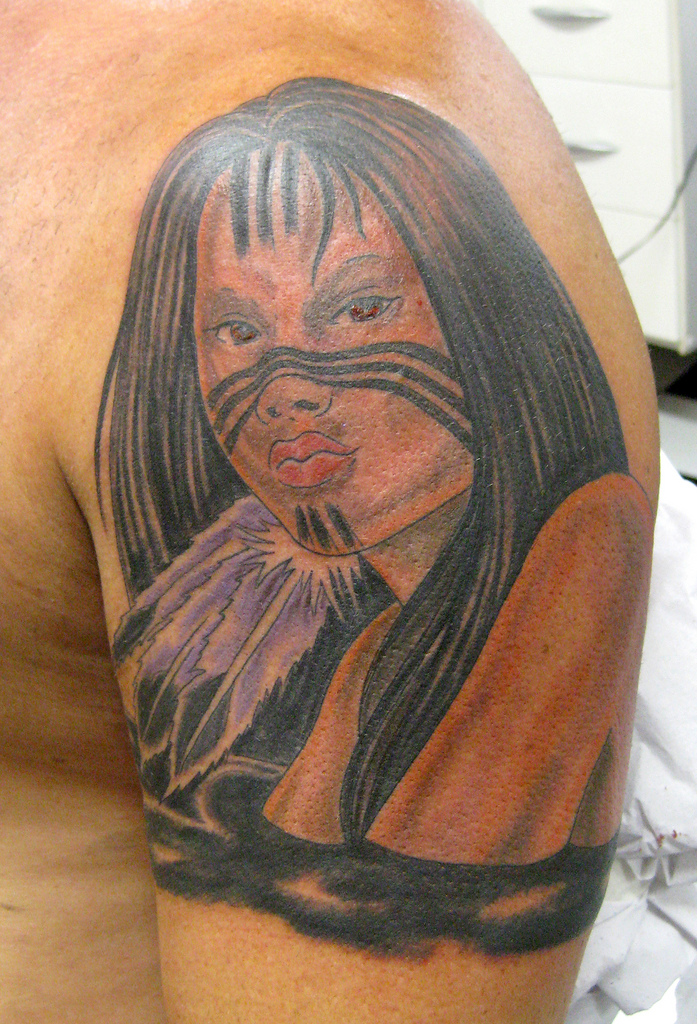 Native American Tattoos on Shoulder