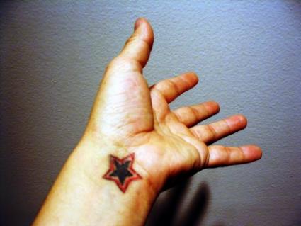 Inner Wrist Star Tattoo Designs