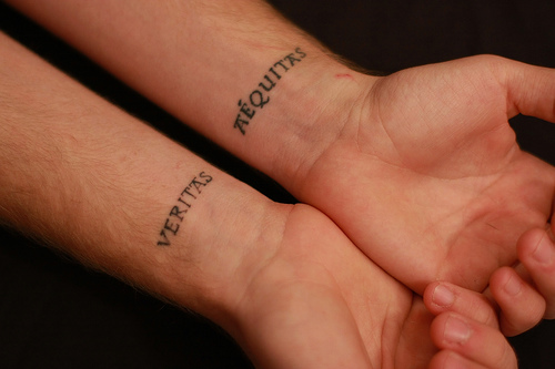 Couple Inner Wrist Tattoos