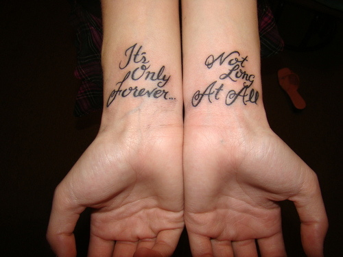 Quote Inner Wrist Tattoo Ideas