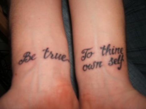 Quote Wrist Tattoo for Men and Women