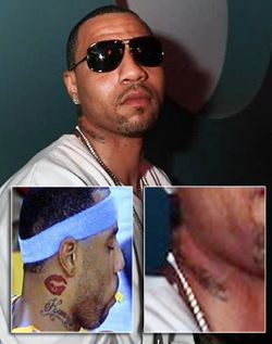 Kenyon Martin Covers Up Lips Tattoos