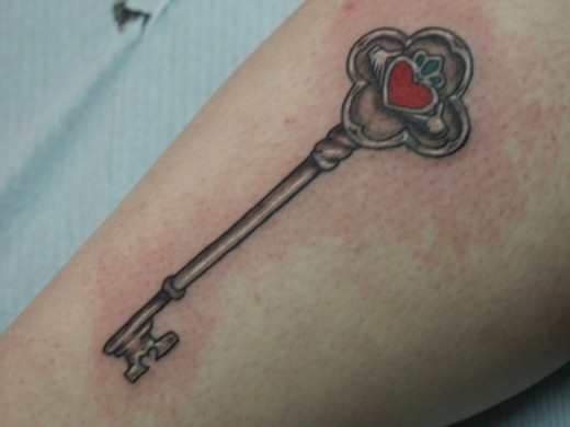 Old Fashioned Key Tattoo for Men