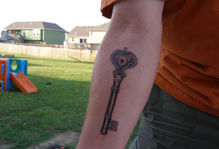 Ghost Vigil Key Tattoos Design for Men