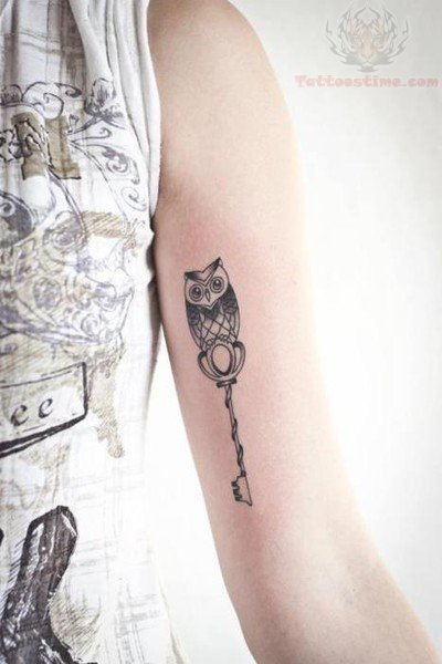 Amazing Owl Key Tattoos for Men
