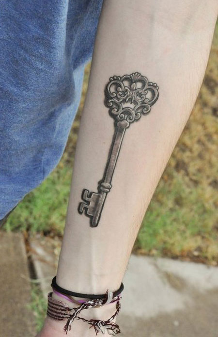 Fascinating Skeleton Key Tattoo Designs for Men