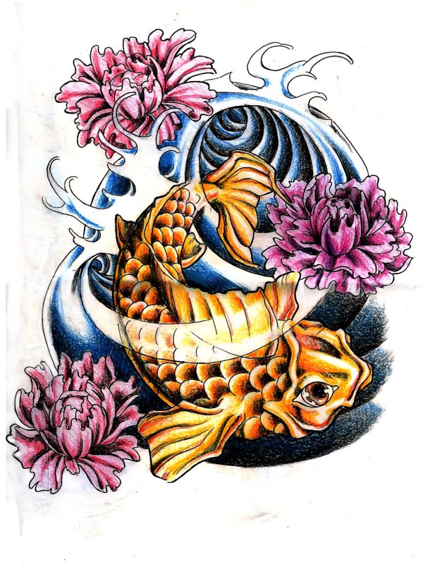 Koi Fish Tattoo Feminine