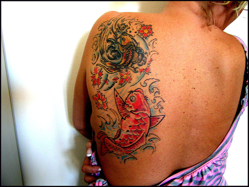 Two Koi Fish Tattoo for Women