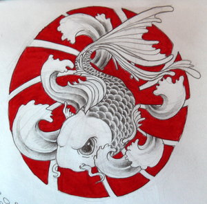 Impressive Japanese Koi Fish Tattoo Design