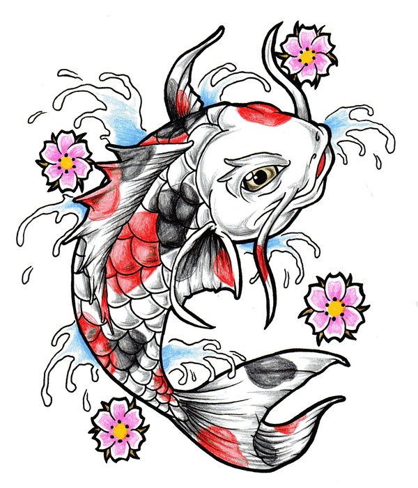 Beautiful Koi Fish Tattoo Design Idea