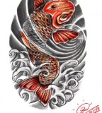 Japanese Koi Fish Tattoo Designs Sketch
