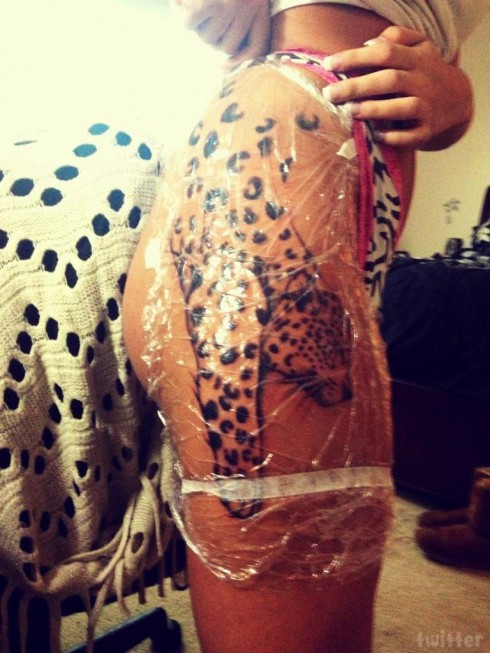 Teen Mom Talk Jenelle Gets Fullsized Leopard Tattoed On Her Thigh