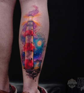Lighthouse watercolor tattoo Lighthouse watercolor tattoo