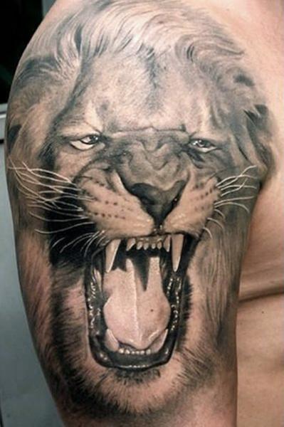 Original Lion Face Tattoo