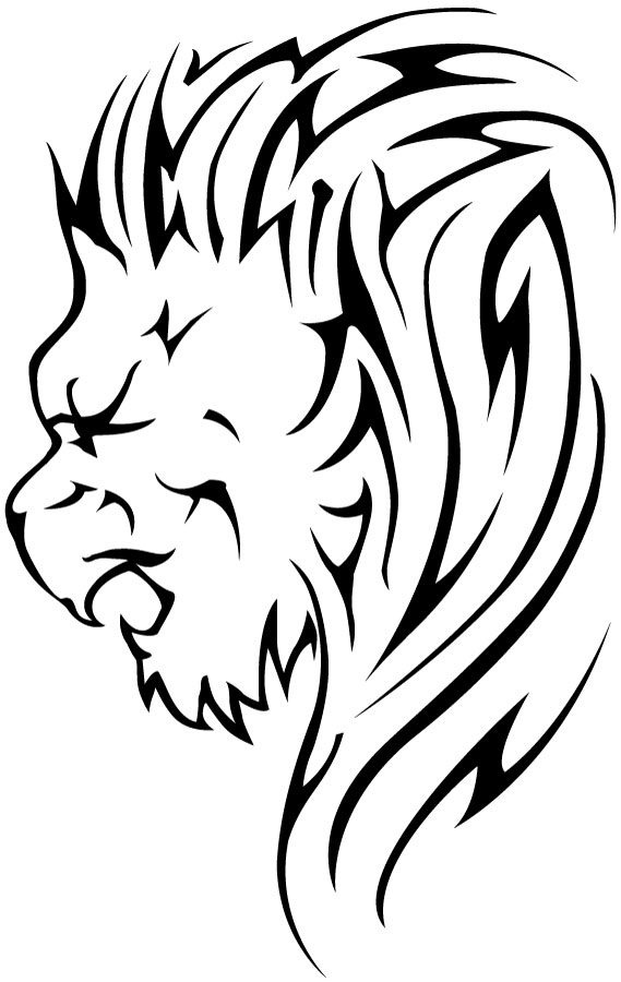 Beautiful Majestic Lion Tattoo Sketch