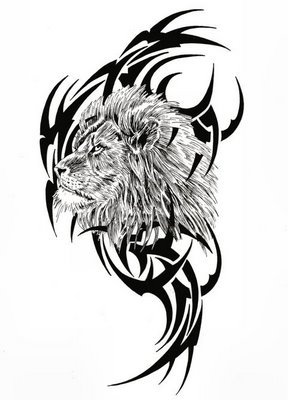 Tribal Lion Tattoo Designs