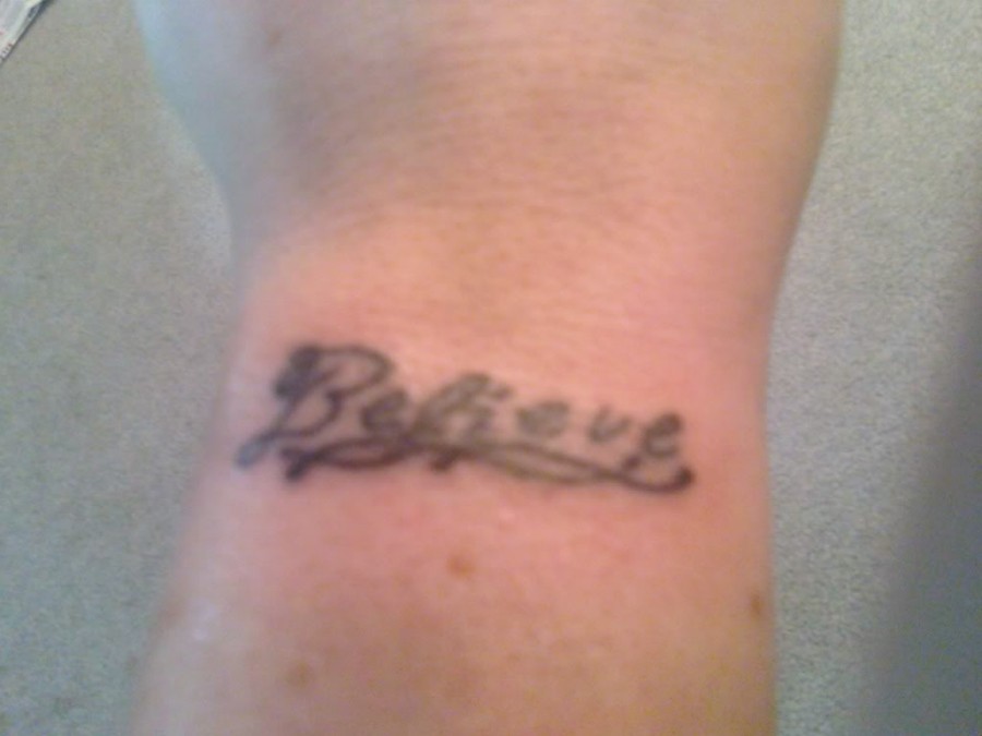 Believe Word Tattoo Ideas