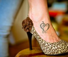 Music Love Foot Tattoo Designs