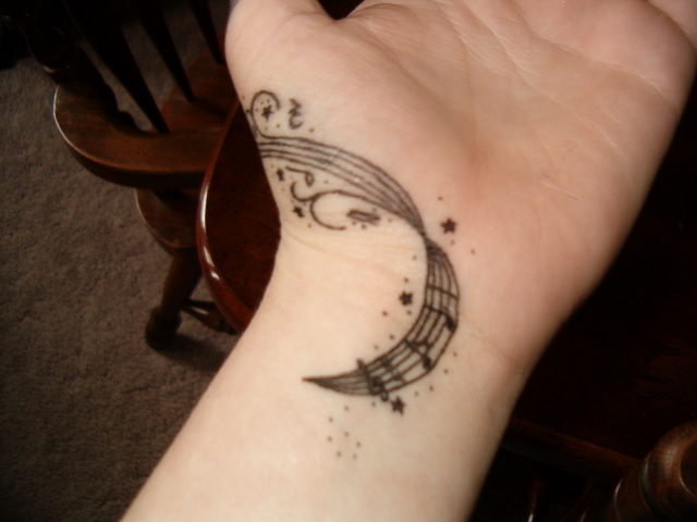 Bass and Treble Clef Tattoos