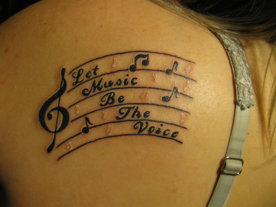 Music Notes Artbody Tattoo