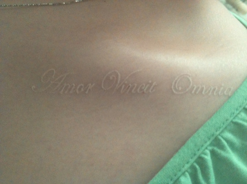Girl With White Tattoo Design Ideas