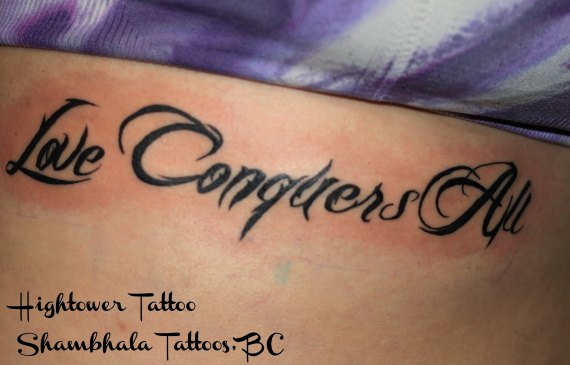 Awesome Love Conquers All Tattoo