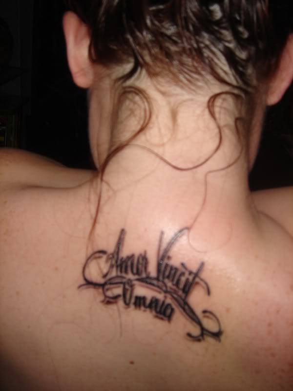 Upper Back Initial Tattoo Ideas