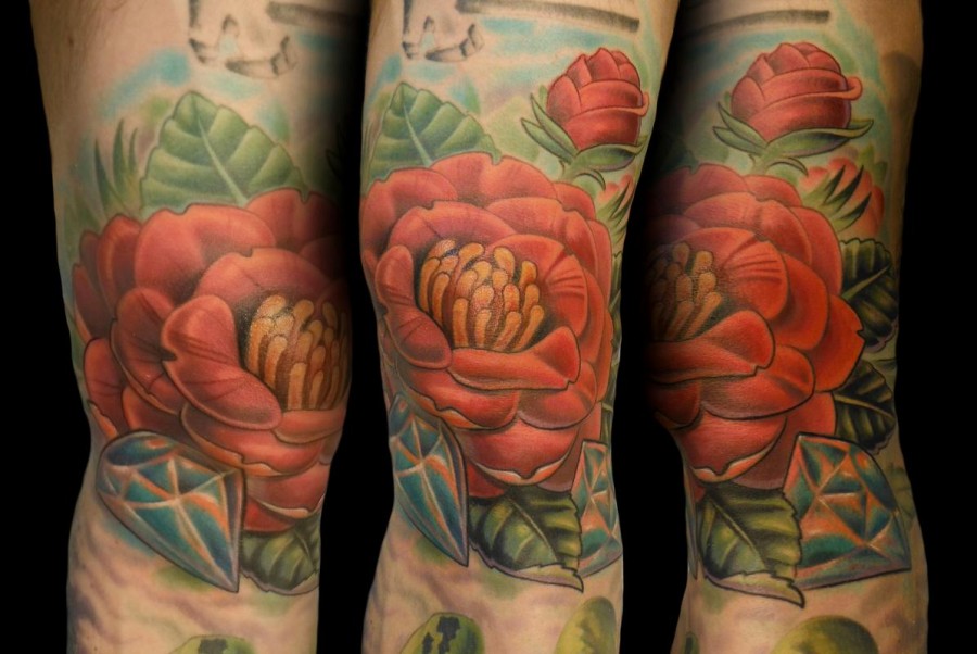 Off The Map Tattoo Tattoos Tim Senecal Camellia Flower