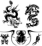 Awesome Tribal Dragon Tattoo Design Template - Tribal Tattoos