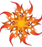 Fiery Tribal Sun Tattoo Designs and Patterns - Tribal Tattoo